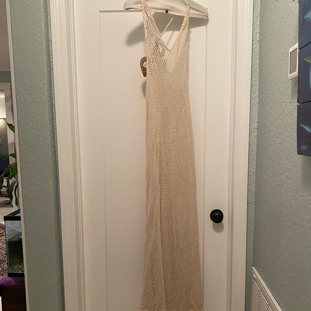 Extra long knit beach cover up NEVER worn